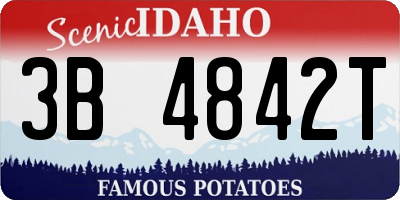 ID license plate 3B4842T