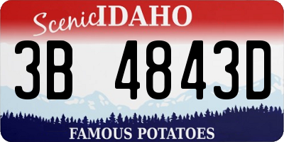 ID license plate 3B4843D