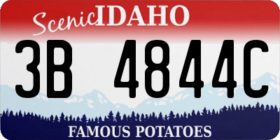 ID license plate 3B4844C
