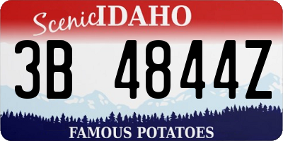 ID license plate 3B4844Z