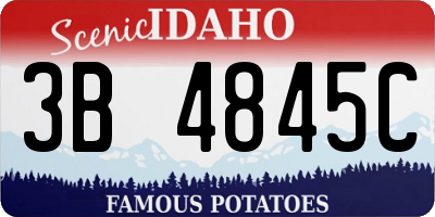 ID license plate 3B4845C