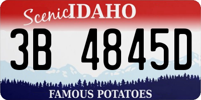 ID license plate 3B4845D
