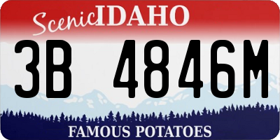ID license plate 3B4846M