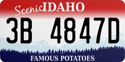 ID license plate 3B4847D