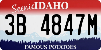 ID license plate 3B4847M