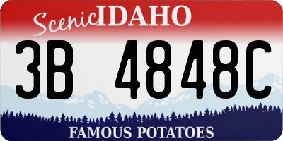 ID license plate 3B4848C