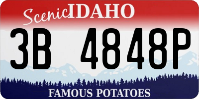 ID license plate 3B4848P