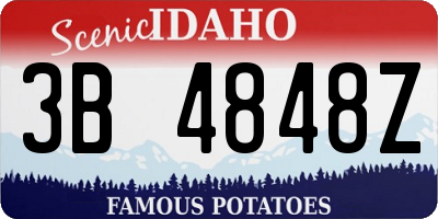 ID license plate 3B4848Z
