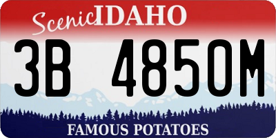 ID license plate 3B4850M