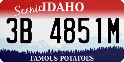 ID license plate 3B4851M