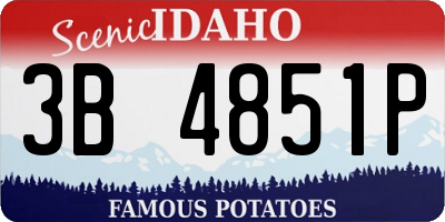 ID license plate 3B4851P