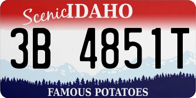 ID license plate 3B4851T