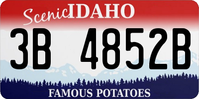 ID license plate 3B4852B