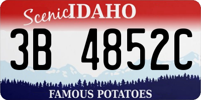 ID license plate 3B4852C