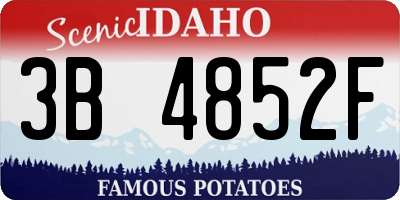ID license plate 3B4852F