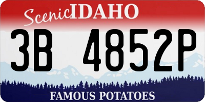 ID license plate 3B4852P