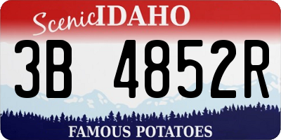 ID license plate 3B4852R