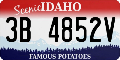 ID license plate 3B4852V