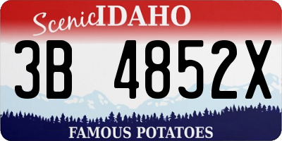 ID license plate 3B4852X