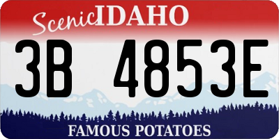 ID license plate 3B4853E