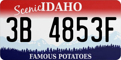 ID license plate 3B4853F