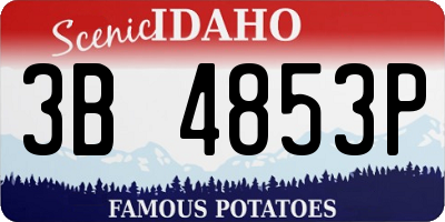 ID license plate 3B4853P