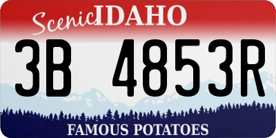 ID license plate 3B4853R