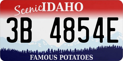 ID license plate 3B4854E