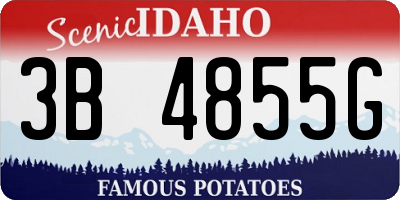 ID license plate 3B4855G