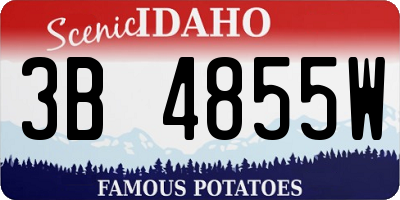 ID license plate 3B4855W