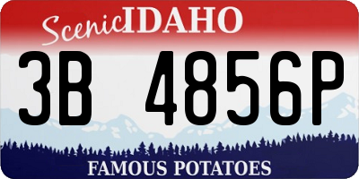 ID license plate 3B4856P