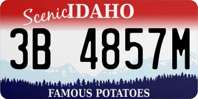 ID license plate 3B4857M