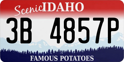 ID license plate 3B4857P