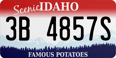 ID license plate 3B4857S