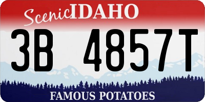 ID license plate 3B4857T