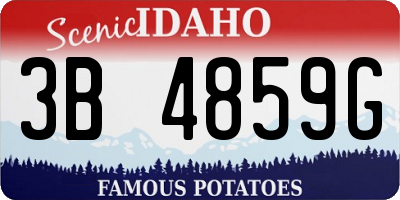ID license plate 3B4859G