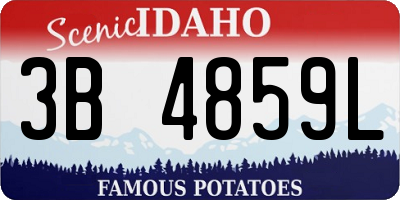 ID license plate 3B4859L