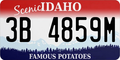 ID license plate 3B4859M