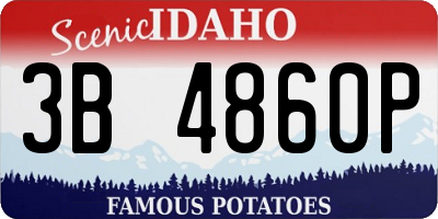 ID license plate 3B4860P