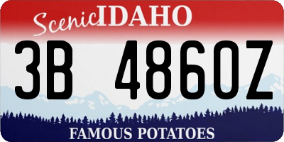 ID license plate 3B4860Z