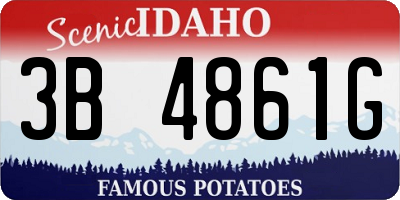 ID license plate 3B4861G