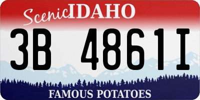 ID license plate 3B4861I