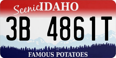 ID license plate 3B4861T