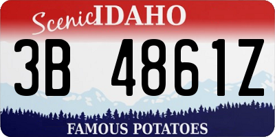 ID license plate 3B4861Z