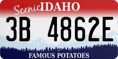 ID license plate 3B4862E