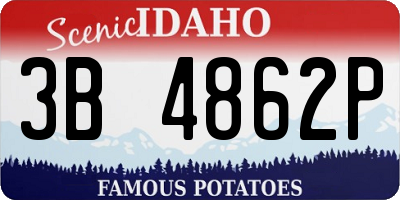 ID license plate 3B4862P