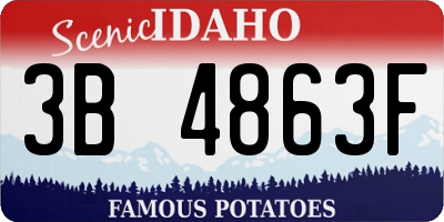 ID license plate 3B4863F