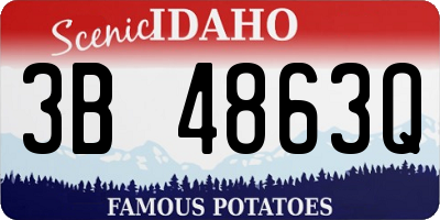 ID license plate 3B4863Q