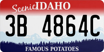 ID license plate 3B4864C