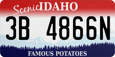 ID license plate 3B4866N